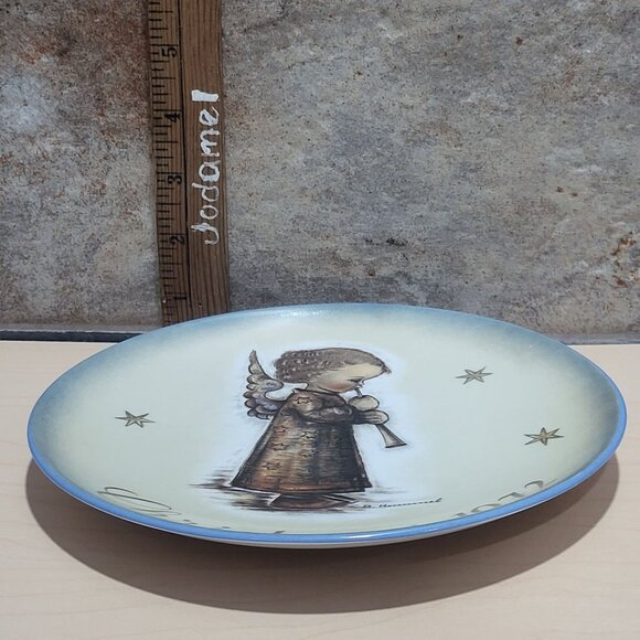 Schmid Hummel Christmas Plate 1972 "Engel mit Flöte" Angel with Flute Decorative - Picture 6 of 11